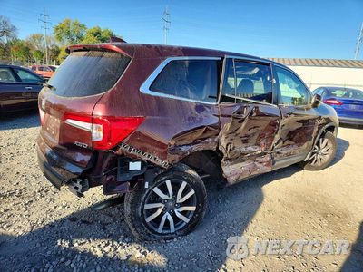 Trzecie zdjęcie samochodu z tyłu: 2021 HONDA PILOT EX VIN:5FNYF6H34MB072877 - miniatura