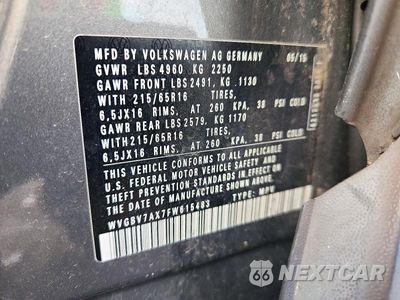 Zdjęcie 13 z 13 samochodu: 2015 VOLKSWAGEN TIGUAN S VIN:WVGBV7AX7FW615483 - miniatura