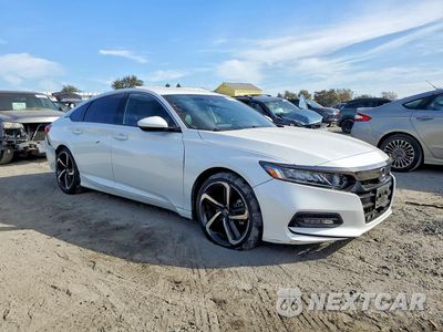 Czwarte zdjęcie samochodu z boku: 2019 HONDA ACCORD SPORT VIN:1HGCV1F35KA051725 - miniatura