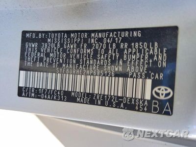 Zdjęcie 13 z 13 samochodu: 2017 TOYOTA COROLLA SE VIN:5YFBURHE2HP685136 - miniatura