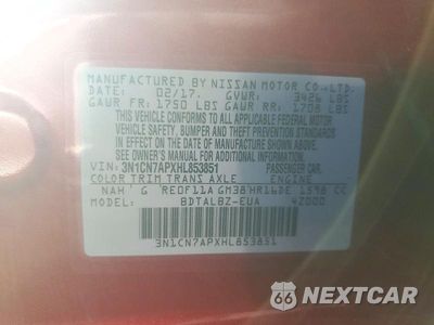 Zdjęcie 12 z 12 samochodu: 2017 NISSAN VERSA 1.6 SV VIN:3N1CN7APXHL853851 - miniatura