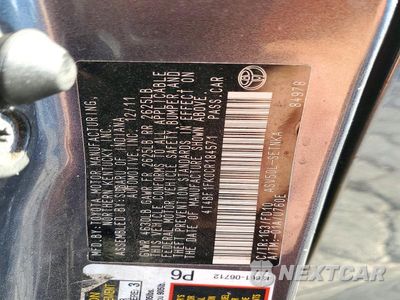Zdjęcie 12 z 12 samochodu: 2012 TOYOTA CAMRY LE VIN:4T4BF1FK0CR184571 - miniatura
