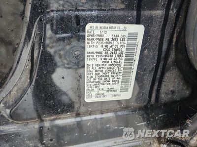 Zdjęcie 13 z 13 samochodu: 2012 NISSAN MURANO S VIN:JN8AZ1MU1CW110347 - miniatura