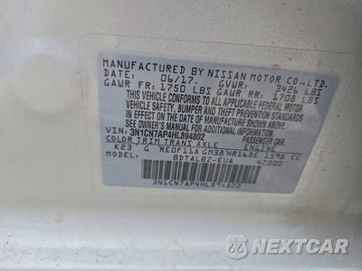 Zdjęcie 12 z 12 samochodu: 2017 NISSAN VERSA 1.6 SV VIN:3N1CN7AP4HL894802 - miniatura