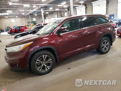2016 TOYOTA HIGHLANDER XLE 5TDJKRFH8GS327723 - główne zdjęcie licytacji z USA - miniatura