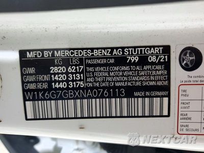 Zdjęcie 12 z 12 samochodu: 2022 MERCEDES-BENZ S 580 4MATIC VIN:W1K6G7GBXNA076113 - miniatura