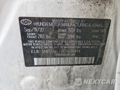 Zdjęcie 12 z 12 samochodu: 2020 HYUNDAI ELANTRA SEL VIN:5NPD84LF9LH630494 - miniatura