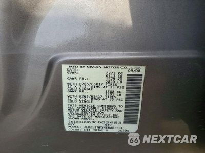 Zdjęcie 13 z 13 samochodu: 2009 NISSAN PATHFINDER S VIN:5N1AR18B59C605483 - miniatura