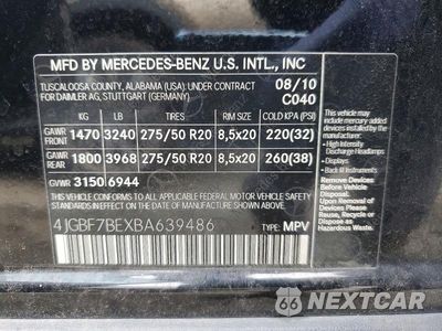 Zdjęcie 14 z 14 samochodu: 2011 MERCEDES-BENZ GL 450 4MATIC VIN:4JGBF7BEXBA639486 - miniatura