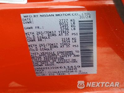 Zdjęcie 12 z 12 samochodu: 2025 NISSAN FRONTIER PRO-X VIN:1N6ED1EJ5SN613459 - miniatura