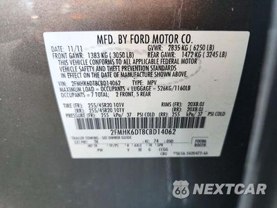 Zdjęcie 13 z 13 samochodu: 2012 FORD FLEX LIMITED VIN:2FMHK6DT8CBD14062 - miniatura