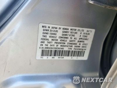 Zdjęcie 12 z 12 samochodu: 2013 HONDA FIT VIN:JHMGE8H35DC042485 - miniatura