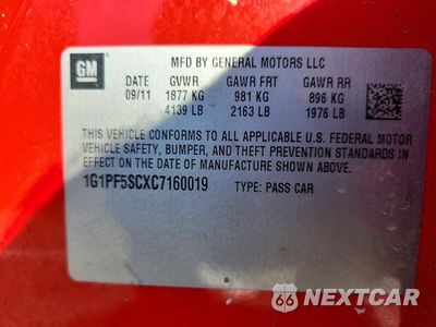 Zdjęcie 12 z 12 samochodu: 2012 CHEVROLET CRUZE LT VIN:1G1PF5SCXC7160019 - miniatura