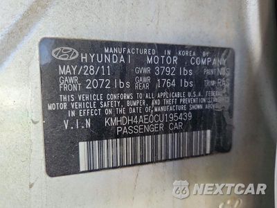 Zdjęcie 12 z 12 samochodu: 2012 HYUNDAI ELANTRA LIMITED VIN:KMHDH4AE0CU195439 - miniatura
