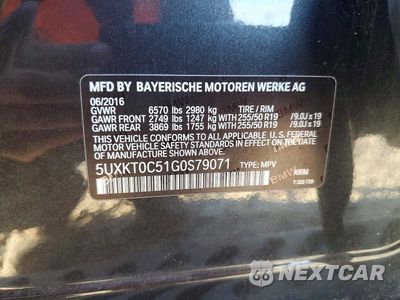 Zdjęcie 14 z 14 samochodu: 2016 BMW X5 XDR40E VIN:5UXKT0C51G0S79071 - miniatura
