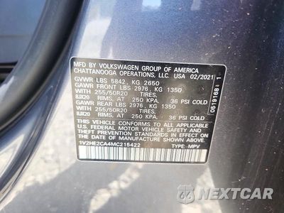 Zdjęcie 13 z 13 samochodu: 2021 VOLKSWAGEN ATLAS CROSS SPORT SE VIN:1V2HE2CA4MC215422 - miniatura