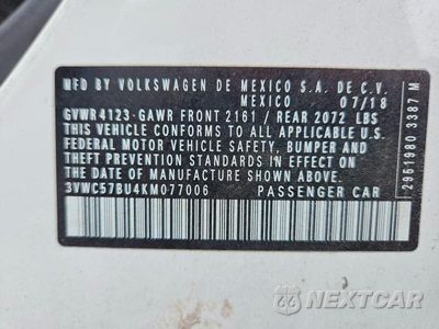 Zdjęcie 12 z 12 samochodu: 2019 VOLKSWAGEN JETTA S VIN:3VWC57BU4KM077006 - miniatura