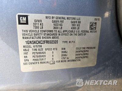 Zdjęcie 13 z 13 samochodu: 2015 CHEVROLET TAHOE K1500 LTZ VIN:1GNSKCKC2FR692320 - miniatura