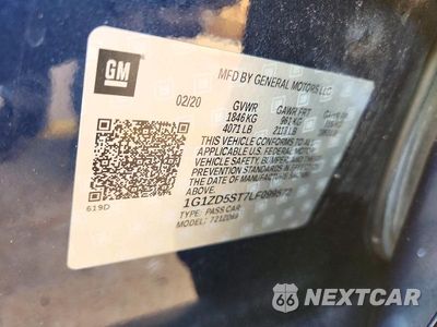 Zdjęcie 12 z 12 samochodu: 2020 CHEVROLET MALIBU LT VIN:1G1ZD5ST7LF099572 - miniatura