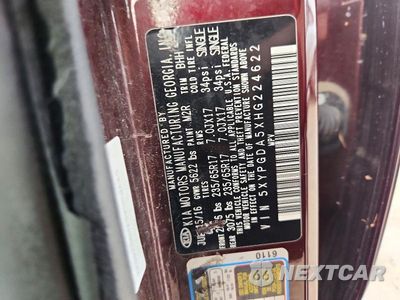 Zdjęcie 13 z 13 samochodu: 2017 KIA SORENTO LX V6 VIN:5XYPGDA5XHG224622 - miniatura