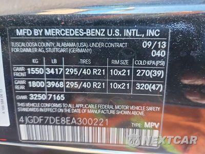 Zdjęcie 13 z 13 samochodu: 2014 MERCEDES-BENZ GL 550 4MATIC VIN:4JGDF7DE8EA300221 - miniatura