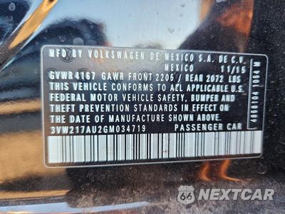 Zdjęcie 12 z 12 samochodu: 2016 VOLKSWAGEN GOLF S/SE VIN:3VW217AU2GM034719 - miniatura