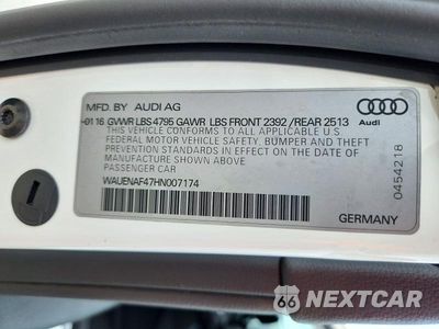Zdjęcie 12 z 12 samochodu: 2017 AUDI A4 PREMIUM PLUS VIN:WAUENAF47HN007174 - miniatura