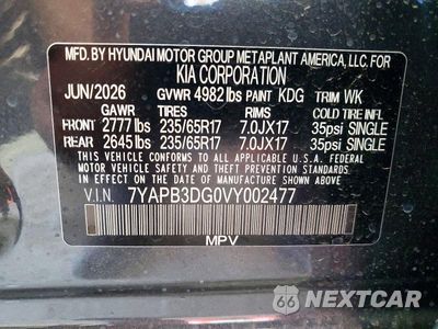 Zdjęcie 14 z 14 samochodu: 2027 KIA SPORTAGE HYBRID LX VIN:7YAPB3DG0VY002477 - miniatura