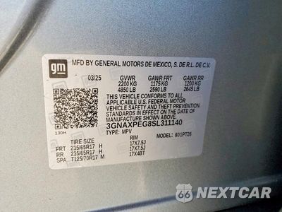 Zdjęcie 13 z 13 samochodu: 2025 CHEVROLET EQUINOX LT VIN:3GNAXPEG8SL311140 - miniatura