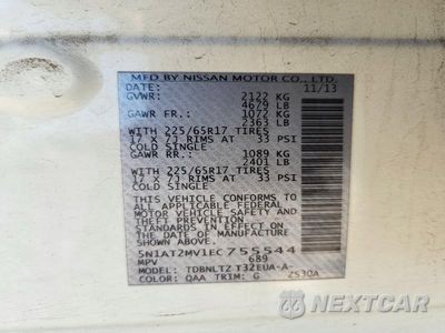Zdjęcie 13 z 13 samochodu: 2014 NISSAN ROGUE SV VIN:5N1AT2MV1EC755544 - miniatura