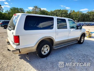 Trzecie zdjęcie samochodu z tyłu: 2000 FORD EXCURSION LIMITED VIN:1FMNU42S5YEB17356 - miniatura