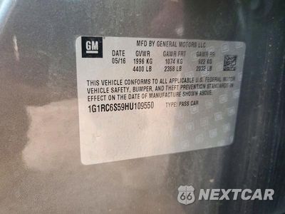 Zdjęcie 12 z 12 samochodu: 2017 CHEVROLET VOLT LT VIN:1G1RC6S59HU109550 - miniatura