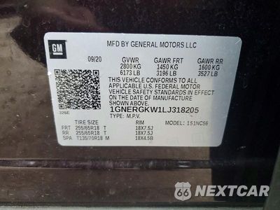 Zdjęcie 14 z 14 samochodu: 2020 CHEVROLET TRAVERSE LT VIN:1GNERGKW1LJ318205 - miniatura