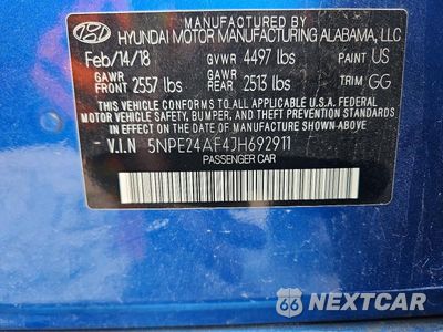 Zdjęcie 12 z 12 samochodu: 2018 HYUNDAI SONATA SE VIN:5NPE24AF4JH692911 - miniatura