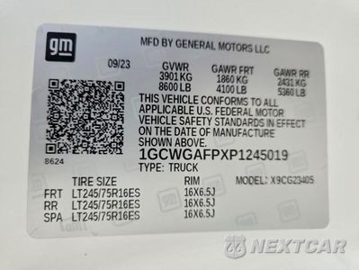 Zdjęcie 12 z 12 samochodu: 2023 CHEVROLET EXPRESS G2500 VIN:1GCWGAFPXP1245019 - miniatura