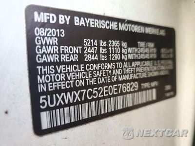Zdjęcie 12 z 12 samochodu: 2014 BMW X3 XDRIVE35I VIN:5UXWX7C52E0E76829 - miniatura