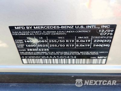 Zdjęcie 13 z 13 samochodu: 2010 MERCEDES-BENZ ML 350 4MATIC VIN:4JGBB8GB4AA580434 - miniatura