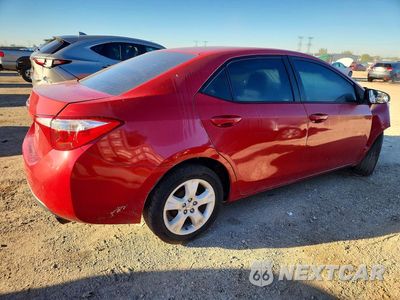 Trzecie zdjęcie samochodu z tyłu: 2014 TOYOTA COROLLA LE VIN:5YFBURHE7EP163517 - miniatura