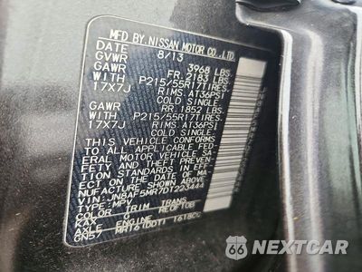 Zdjęcie 13 z 13 samochodu: 2013 NISSAN JUKE S VIN:JN8AF5MR7DT223444 - miniatura