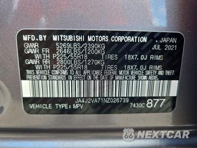 Zdjęcie 14 z 14 samochodu: 2022 MITSUBISHI OUTLANDER SEL VIN:JA4J2VA71NZ026739 - miniatura