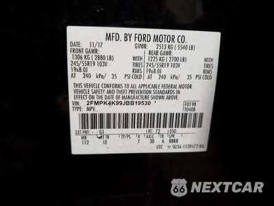 Zdjęcie 14 z 14 samochodu: 2018 FORD EDGE TITANIUM VIN:2FMPK4K99JBB19530 - miniatura