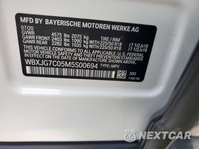 Zdjęcie 13 z 13 samochodu: 2021 BMW X1 SDRIVE28I VIN:WBXJG7C05M5S00694 - miniatura
