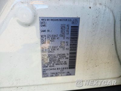 Zdjęcie 13 z 13 samochodu: 2017 NISSAN ROGUE SV VIN:5N1AT2MV9HC893899 - miniatura
