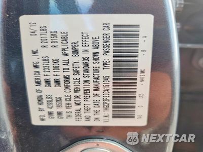 Zdjęcie 13 z 13 samochodu: 2012 HONDA ACCORD LX VIN:1HGCP2F30CA151345 - miniatura