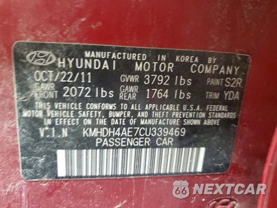 Zdjęcie 12 z 12 samochodu: 2012 HYUNDAI ELANTRA LIMITED VIN:KMHDH4AE7CU339469 - miniatura