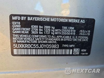 Zdjęcie 13 z 13 samochodu: 2018 BMW X5 XDRIVE35I VIN:5UXKR0C55J0Y05983 - miniatura
