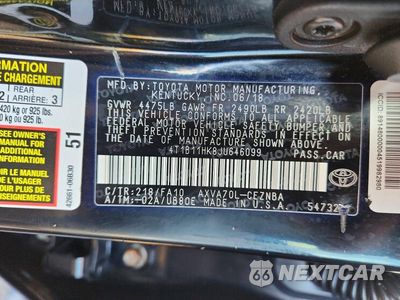 Zdjęcie 12 z 12 samochodu: 2018 TOYOTA CAMRY LE VIN:4T1B11HK8JU646099 - miniatura