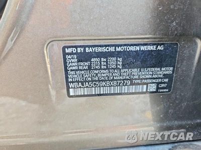 Zdjęcie 12 z 12 samochodu: 2019 BMW 530 I VIN:WBAJA5C59KBX87279 - miniatura