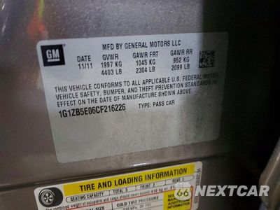Zdjęcie 12 z 12 samochodu: 2012 CHEVROLET MALIBU LS VIN:1G1ZB5E06CF216226 - miniatura