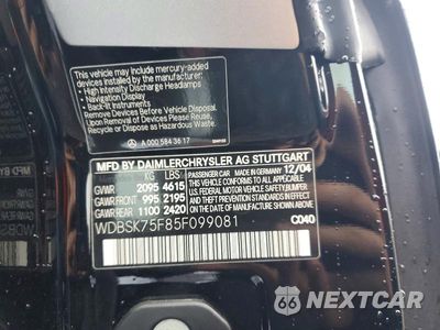 Zdjęcie 12 z 12 samochodu: 2005 MERCEDES-BENZ SL 500 VIN:WDBSK75F85F099081 - miniatura